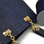 Εικόνα της Κιτ Βάση Jacky Κροκό Μπλε με Χεράκια Diory με Νήμα Tripolino 300γρ Μπλε