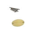 Picture of Oval Metal Ornament, 4x3cm