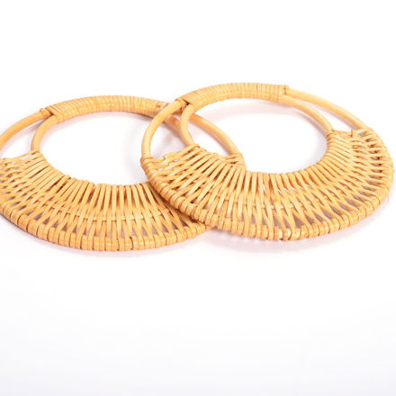Picture of Bamboo Handle, Woven, 22cm, Pair, Large
