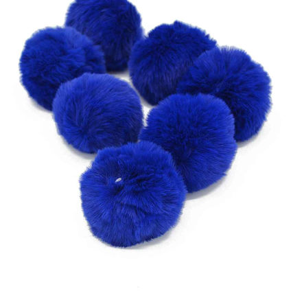 Picture of Faux Fur Pompom with Handle 8cm