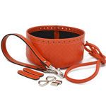 Picture of Set Round Basket Crochet Bag, Handle with Metal Accessories