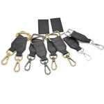 Picture of Handle Attachment Tabs, 4cm with Snap Hook for Crochet/Belt Handle Bag Straps, Pair