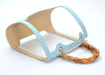 Picture of Kit Frame Angelina with Metal Eyelets and Bamboo Handle, Baby Blue