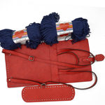 Picture of Kit Backpack Berry, Vintage Red with 800gr Hearts Cord Yarn, Blue