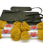Picture of Kit Backpack Berry, Vintage Green with 800gr Hearts Cord Yarn, Beige Gold