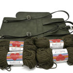 Picture of Kit Backpack Berry, Vintage Green with 800gr Hearts Cord Yarn, Olive Green Khaki
