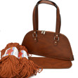 Picture of Kit Bowling Bag, Tabac, Two Handles, Base & Zipper with 600gr Heart Cord Yarn, Tabac