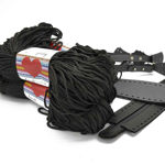 Picture of Kit BONNIE, Handles, Base & Zipper,Gray with 800gr Hearts Cord Yarn, Dark Gray