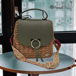 Picture of Kit Chloe Vintage Tambac with Woven Belt Strap and 600gr Hearts Cord Yarn, Military- 827