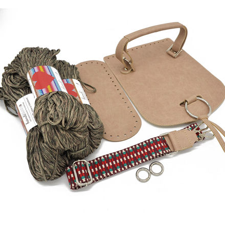 Picture of Kit Chloe Vintage Cigar with Woven Belt Strap and 600gr Hearts Cord Yarn, Dust- 275