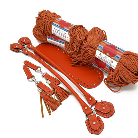 Picture of Kit CHARMS Orange with 800gr Eco Rayon Cord Yarn, Terracotta-007