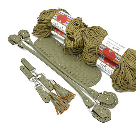 Picture of Kit CHARMS Braided Pistacchio with 800gr Eco Rayon Cord Yarn, Nude Pistacchio-011