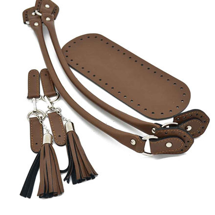 Picture of Set CHARMS Bag, Espresso Coffee Leather Accessories