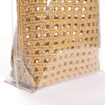 Picture of Kit Clear Bag Base with Handle, Veneta Yellow with 350gr Fibra Cord Yarn, Mauve