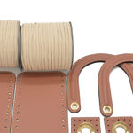 Picture of Kit Diory with 22cm Side Panels, Venetta Ripe Apple with 600gr Tripolino Cord Yarn, Pastel Beige