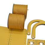 Picture of Kit Diory with 22cm Side Panels, Venetta Yellow with 600gr Tripolino Cord Yarn, Gold Beige