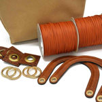 Picture of Kit Diory with Two Handles, Tabac with Internal Basket and 600gr Terracotta Tabac Tripolino Cord Yarn