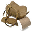 Picture of Kit Mirsini Braided Venetta Dark Cigar with Zipper, Two Handles and 500gr Catenella Cord Yarn, Cigar
