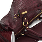 Picture of Kit Mirsini Bordeaux Crocodile with Zipper, Two Handles and 500gr Catenella Cord Yarn, Bordeaux