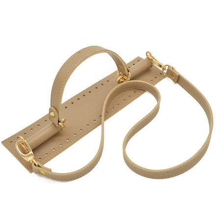 Picture of Set Handle DOLCE Bag Closure with 90cm Strap, Beige Cigar