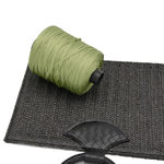 Picture of Kit Straw Fold Lady, Black with Resin Handle and 250gr Pandorino Viscose Cord Yarn, Olive
