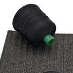 Picture of Kit Straw Fold Lady, Black with Resin Handle and 250gr Tagliatelina Viscose Cord Yarn, Black