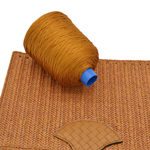 Picture of Kit Straw Fold Lady, Tabac Camel with Resin Handle and 250gr Pandorino Viscose Cord Yarn, Bronze