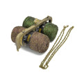 Picture of Kit Vintage Frame Bronze 20cm with 200gr Iridescent Metal Cord Yarn. Choose Your Cord Yarn Color!