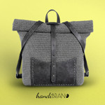 Picture of Kit Ginger Backpack Wood Brown with Eco Leather Case, Tongue & 31x10cm Base