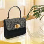 Picture of Kit Limited Glamour Cover 25cm Chanel Black Fabric with 500gr Catenella Cord Yarn, Gray-728