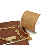 Picture of Kit Glamour Cover 25cm Tabac with Metal Accessories and 500gr Catenella Cord Yarn, Biege Cammello