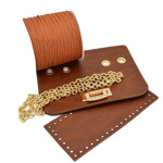 Picture of Kit Glamour Cover 25cm Tabac with Metal Accessories and 500gr Catenella Cord Yarn, Tabac Whiskey