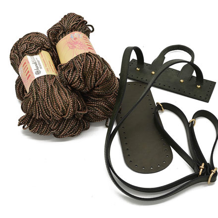 Picture of Kit GREK Backpack Olive Green with 800gr Dalia Cord Yarn, Brown-Olive