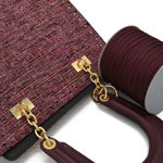 Picture of Kit JACKY Base, Chanel Bordeaux with Diory Handles & 300gr Tripolino Cord Yarn, Bordeaux