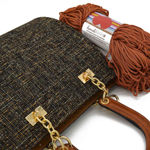 Picture of Kit JACKY Base, Chanel Tabac with Diory Handles & 400gr Hearts Cord Yarn, Tabac