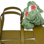 Picture of Kit JOY Oval Base, Braided Olive with 800gr Hearts Cord Yarn, Tiffany (Code:824)