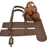 Picture of Kit JOY Oval Base, Kors Brown with 800gr Hearts Cord Yarn, Multicolor Orange (Code:245)