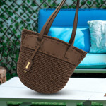 Picture of Kit JOY Oval Base, Vintage Tabac with 800gr Hearts Cord Yarn, Dusty Tabac (Code:276)