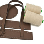 Picture of Kit Beach Bag with Round Base, Brown Kors with 700gr Fibra Cord Yarn, Light String