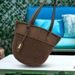 Picture of Kit Beach Bag with Round Base, Braided Olive with 700gr Fibra Cord Yarn, Light String