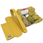 Picture of Kit Animal Pattern Julia ,Tongue Closure, Handles & Base, Yellow Veneta with 800gr Eco Rayon Cord Yarn