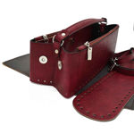 Picture of Junie Set, Upper Frame with Handle, Two Cases with Side Zipper & Base, Vintage Bordeaux