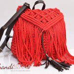 Picture of Kit Macrame Boho Backpack, Elephand with 600gr Hearts Cord Yarn, Blue