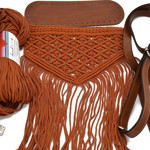 Picture of Kit Macrame Boho Backpack, Elephand with 600gr Hearts Cord Yarn, Tabac