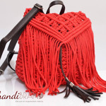Picture of Kit Macrame Boho Backpack, Elephand with 600gr Hearts Cord Yarn, Cigar