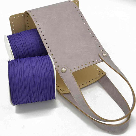 Picture of Kit McQueen Style, Lilac with Handles, Special Base & 1000gr Catenella Cord Yarn, Mauve