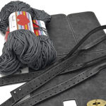 Picture of Kit Mulberry Vintage Gray with Side Panels and 600gr Handibrand's Hearts Cord Yarn, Gray