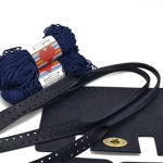 Picture of Kit Mulberry Vintage Blue with Side Panels and 600gr Handibrand's Hearts Cord Yarn, Blue