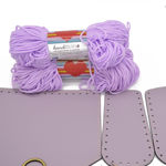 Picture of Kit Round Cap with Round Lock, Venetta Lilac with 400gr Hearts Cord Yarn,Lilac