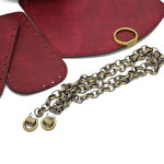 Εικόνα της Κιτ Καπάκι με Round Κούμπωμα Vintage Μπορντώ με Νήμα Silky Prada Μπορντώ Glitter 300γρ.